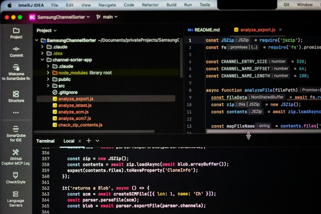 Computer screen showing structured lines of text, the kind of plain format AI assistants read