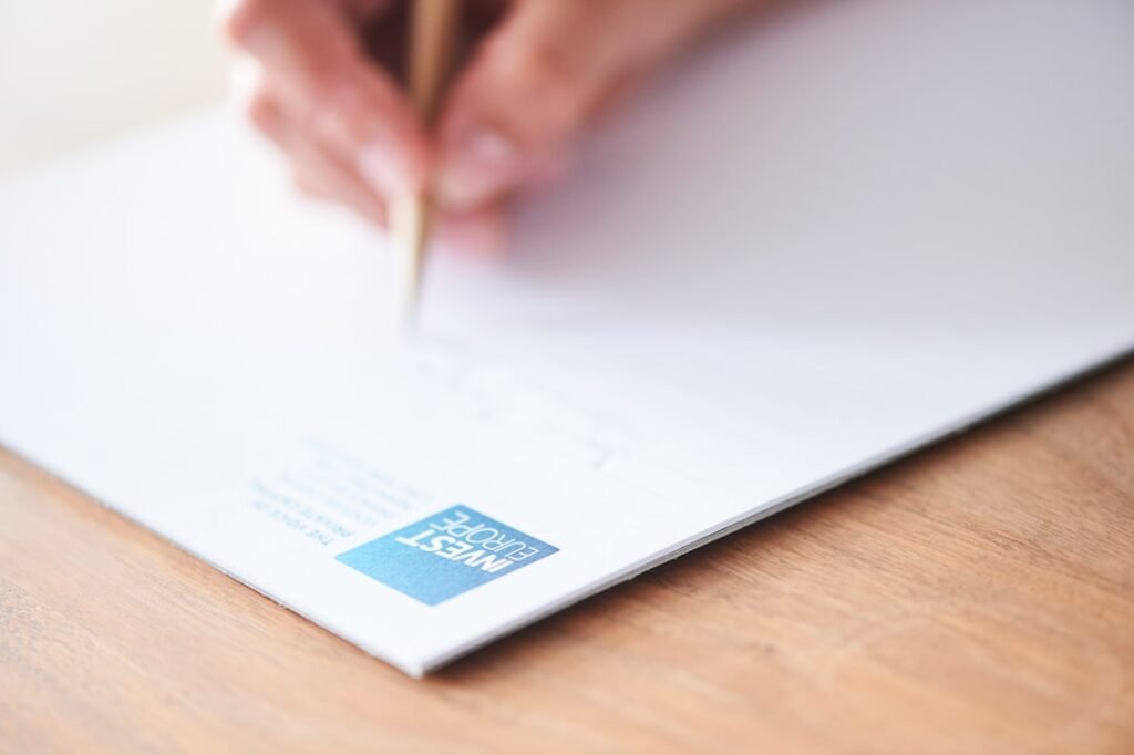 Hand signing a property document