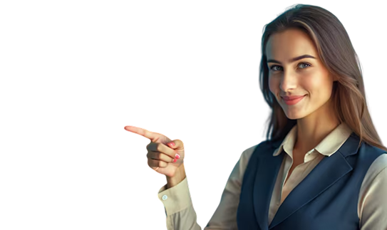 woman pointing one side present something demonstration confident business woman looking aside 963632 820 Photoroom 1 1 Australian Real Estate Professionals Directory – Find Top Property Agents